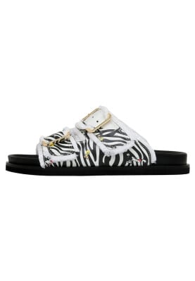 Dogo - Women Vegan Black Slippers - Warner Bros Zebra Looney Tunes Design