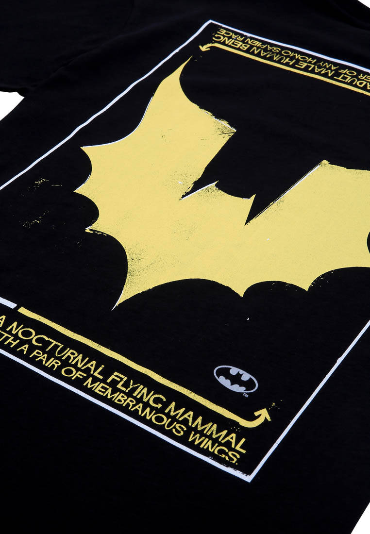 Unisex Vegan Black T-Shirt - Warner Bros Batman Black and Yellow Design -  DOGO Store