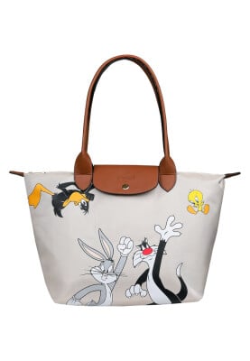 Dogo - Women Vegan Cream Large Purse - Warner Bros Looney Tunes Joy Design