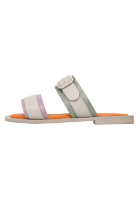 Dogo - Women Vegan Leather Beige Slippers - Beige Sunny Design