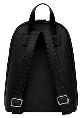Women Vegan Leather Black Backpack - Vincent van Gogh Lost Mind Design - Thumbnail (1)