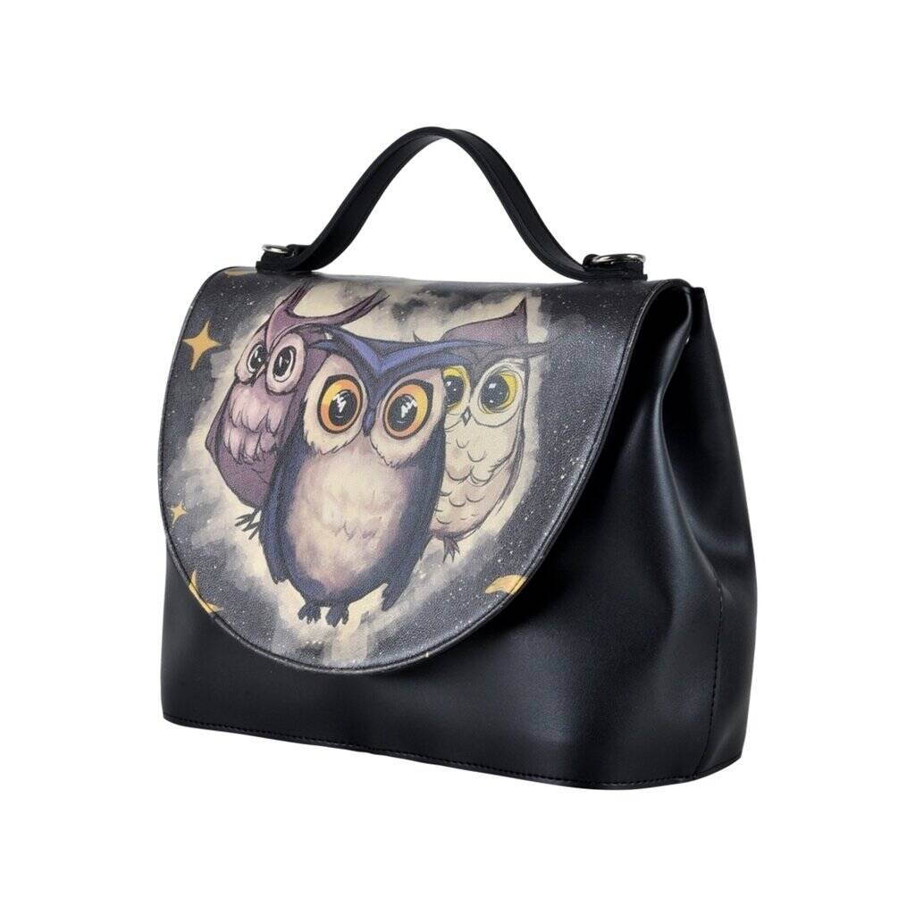 US$75.92-Luxury Designer Owl Bags For Women 2023 Trend Shoulder Bag High  Quality Leather Beaded Purses And Handbag Black White Fe-Description