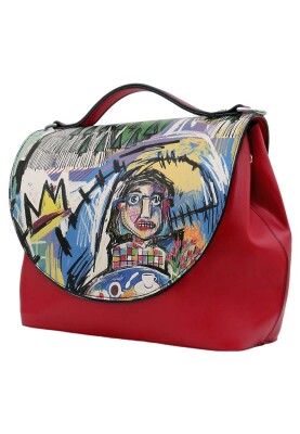 Women Vegan Leather Black Purse - Live and Save Design - Thumbnail (1)