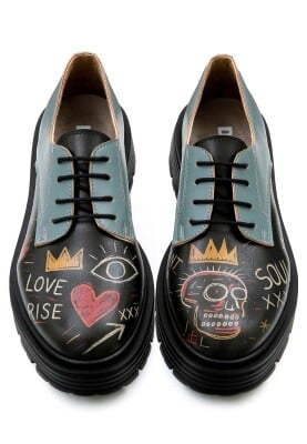 Women Vegan Leather Black Sneakers - Radiant Child Design - Thumbnail (1)