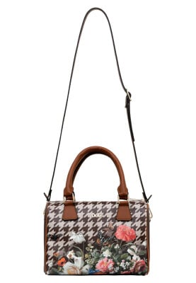 Women Vegan Leather Brown Purse - Brown Majestic Garden Design - Thumbnail (1)