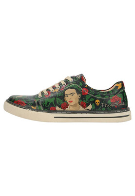 Ish Original Official Frida Kahlo Flower Signature Green Women Flip-Flop  Sandal Size 6-10