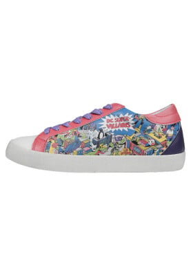 Dogo - Women Vegan Leather Multicolor Sneakers - Warner Bros DC Villains Design