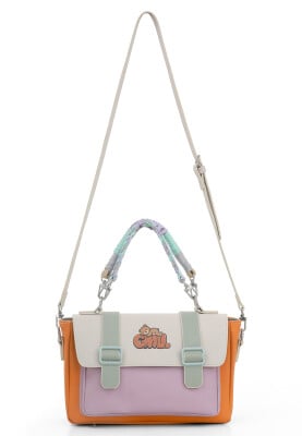 Women Vegan Leather Orange Purse - Chill Design - Thumbnail (1)