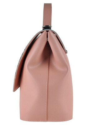 Off White Pink leather Flap bag (€895) via Polyvore featuring bags