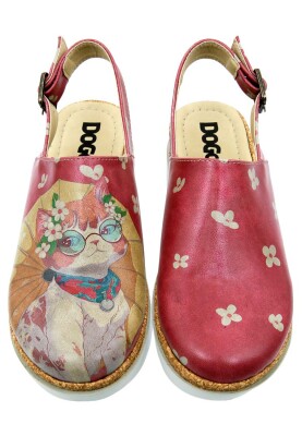 Dogo - Women Vegan Leather Pink Wedge Sandals - Cat of Grace Design