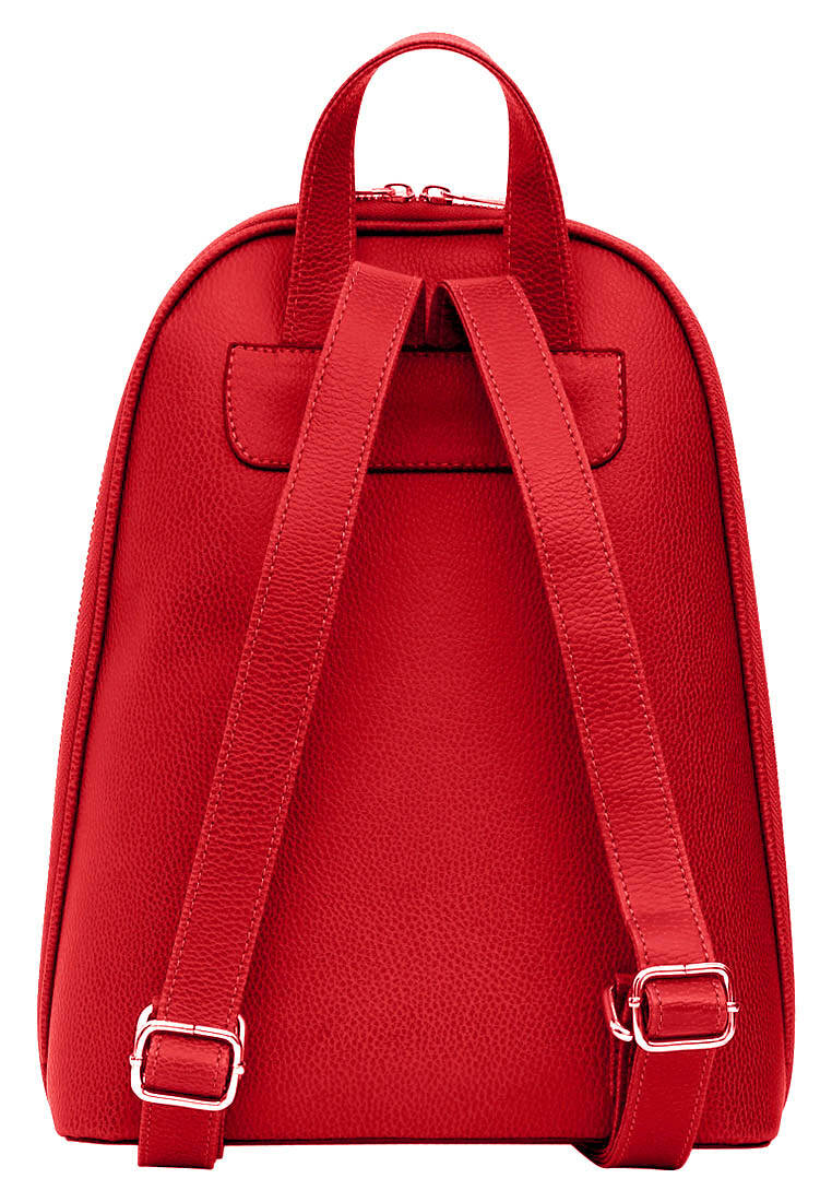 Italian Borse In Pelle Red Black Leather Convertible Backpack Purse – IBBY