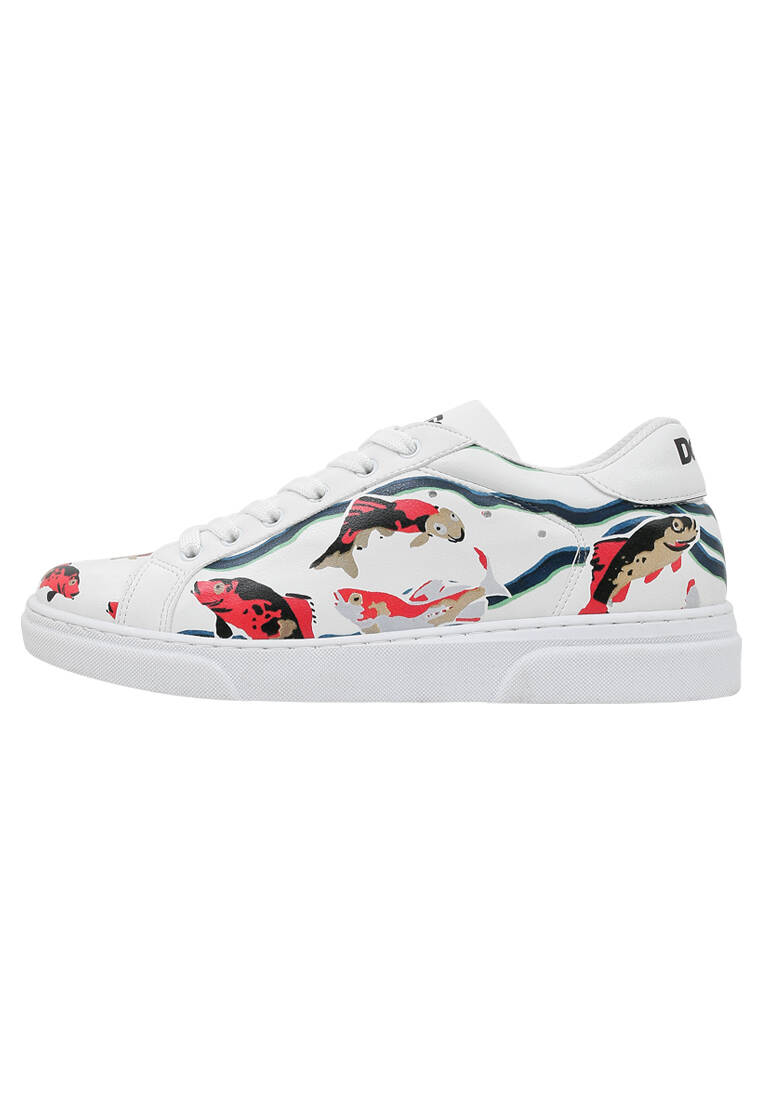 Women Vegan Leather White Sneakers - Koi World Design - DOGO Store