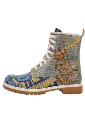 Dogo - Women Vegan Leather Yellow Long Boots - Robo Shibuya Design