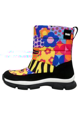 Women Vegan Multicolor Boots - Color Blast Design - Thumbnail (1)