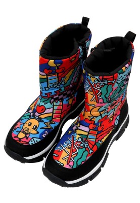 Dogo - Women Vegan Multicolor Boots - It is Okay Design