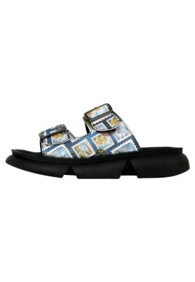 Women Vegan Multicolor Slippers - Scottish Highlands Design - Thumbnail (1)