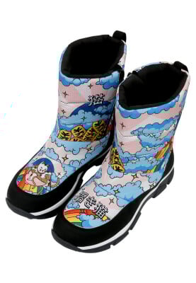 Dogo - Women Vegan Multicolor Snow Boots - The Lucky Cat Design