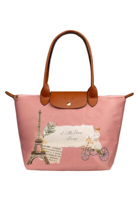 Dogo - Women Vegan Pink Large Purse - A Little Paris Always Design