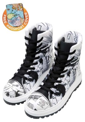 Women Vegan White Long Boots - Hero of Our Story Design - Thumbnail (1)