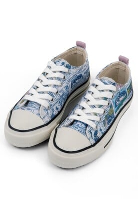 Women Vegan White Sneakers - Already Lost Design - Thumbnail (1)