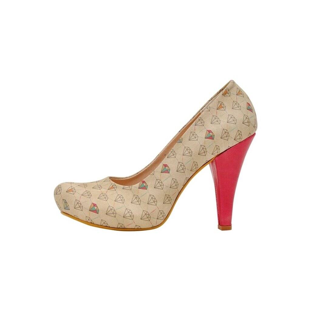 high heels with diamonds