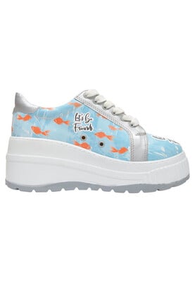 iridescent platform sneakers