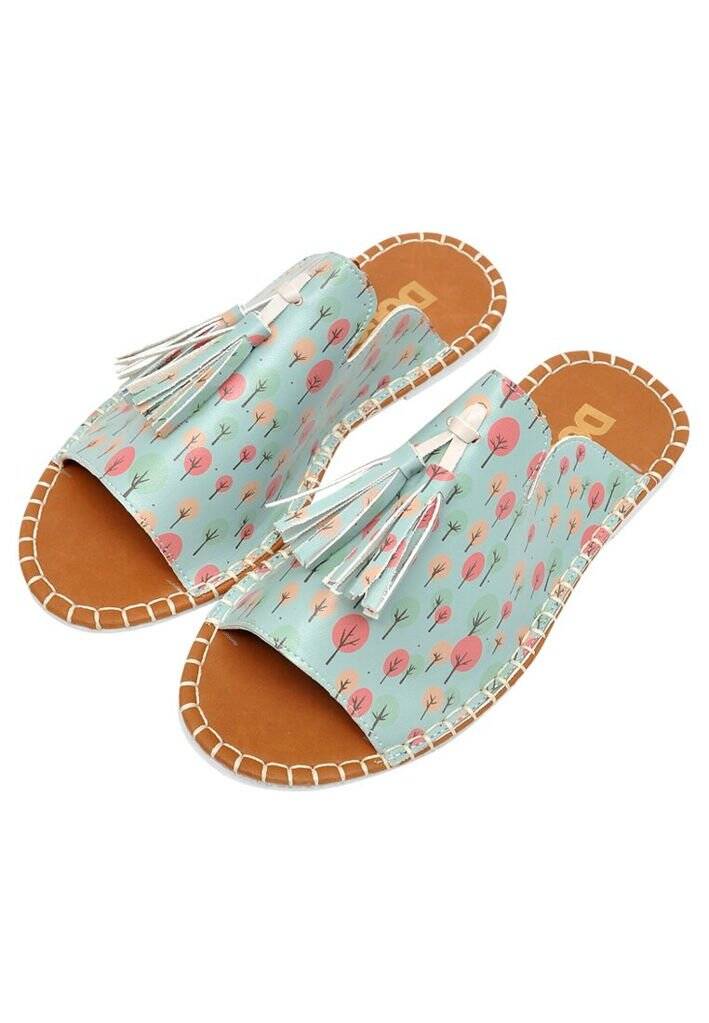 turquoise slippers womens